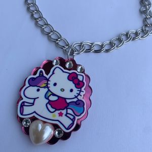 🌵3/$35 Unicorn hello kitty pink cameo CHOKER y2k gyaru